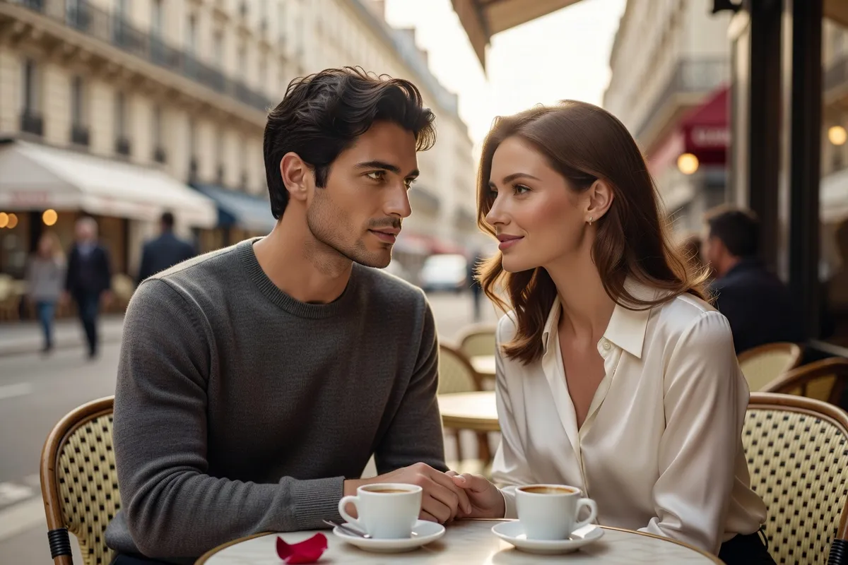Homme regardant amoureusement sa partenaire