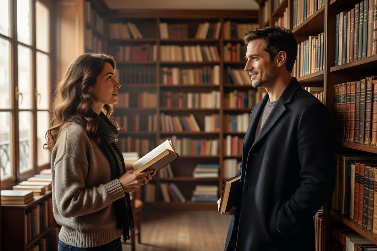 Rencontre fortuite dans une librairie