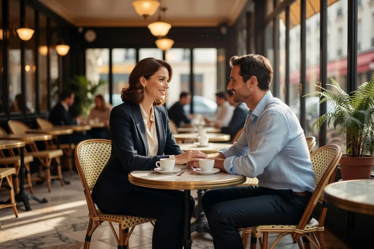 Femme amoureuse dans une conversation intime
